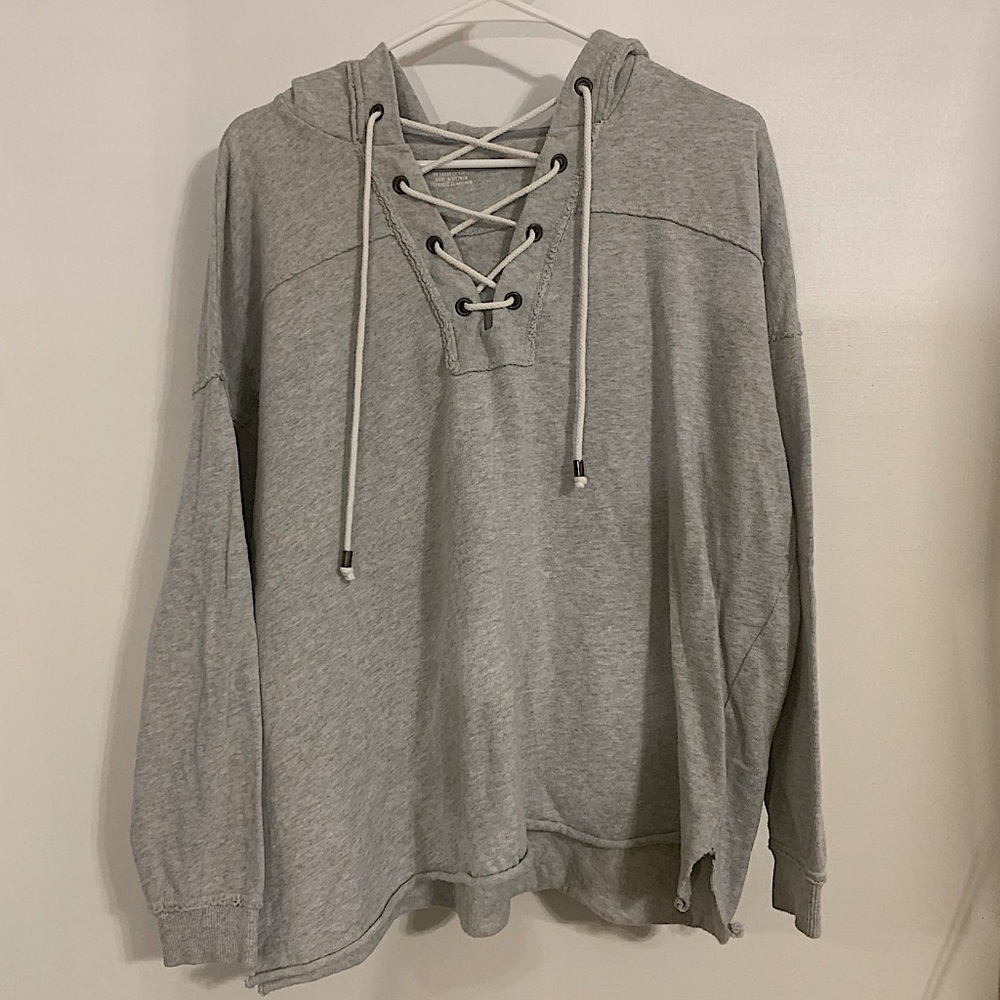 Grey v neck sweatshirt